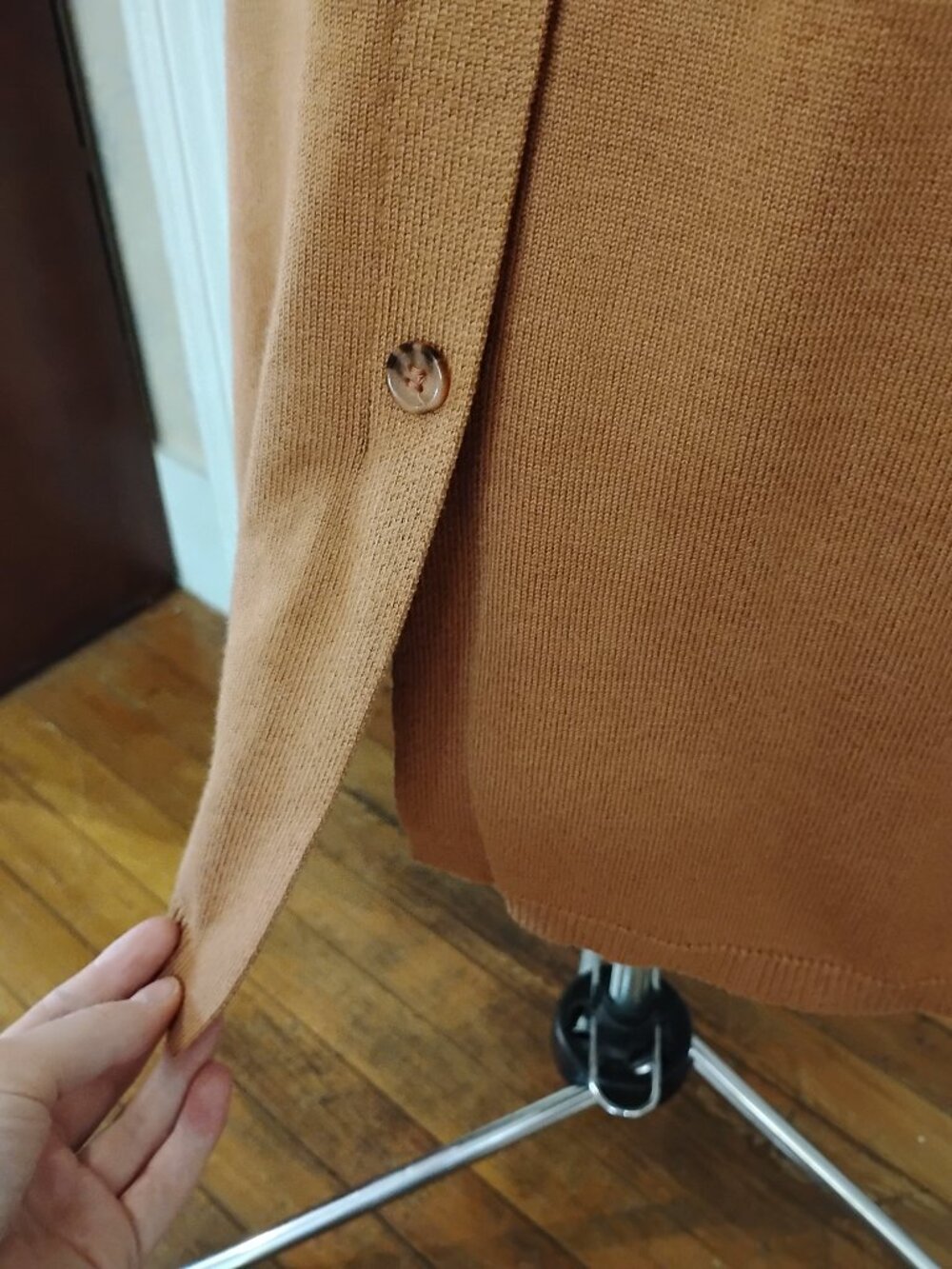 Eliza J Caramel Puff Sleeve Sweater Dress - Picture 6 of 8